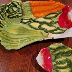Vegetable Serving Platter and Bowl Set